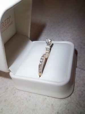 wedding band and dress came in!!!!