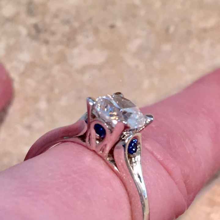 Anyone have blue sapphires in their wedding band? - 1