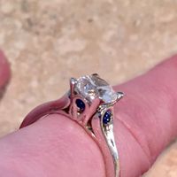 Anyone have blue sapphires in their wedding band? - 1
