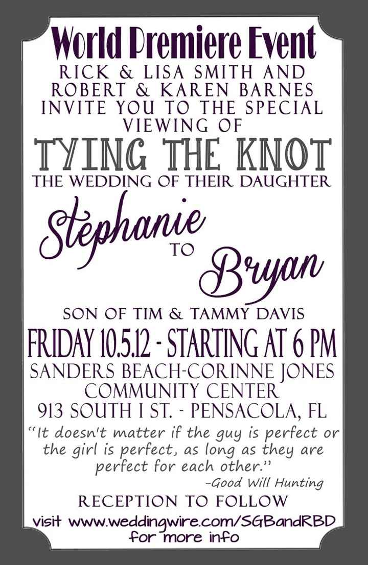 About to order invitations. Final opinions please.
