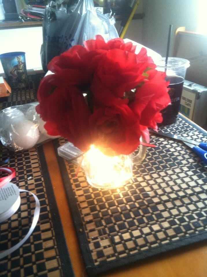 My thrown together DIY centerpiece