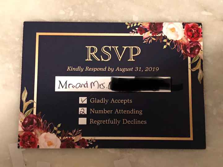 We just got our first Rsvp!! - 1