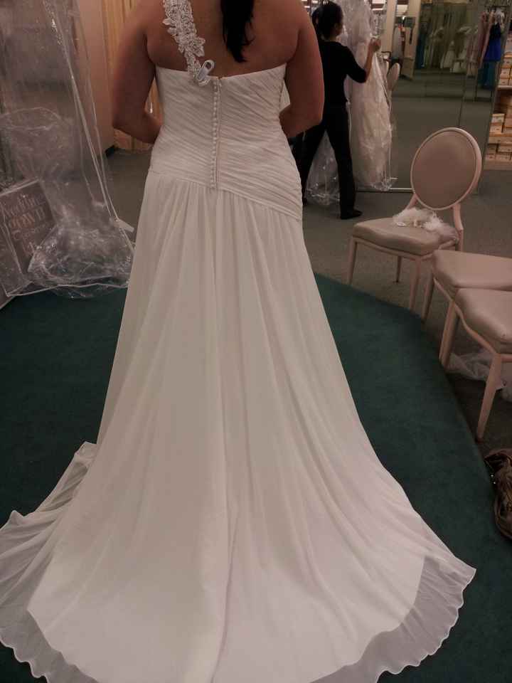 Final Dress Fitting.....not sure I like the bustle!?