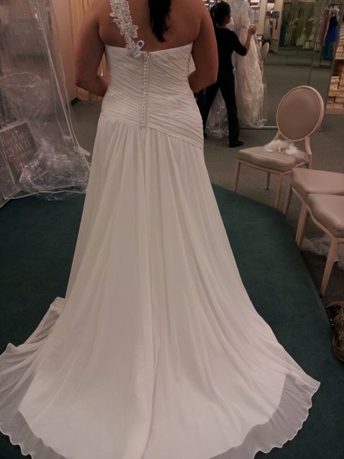 Final Dress Fitting.....not sure I like the bustle!?