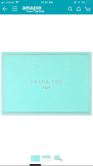 Thank you cards ? 1