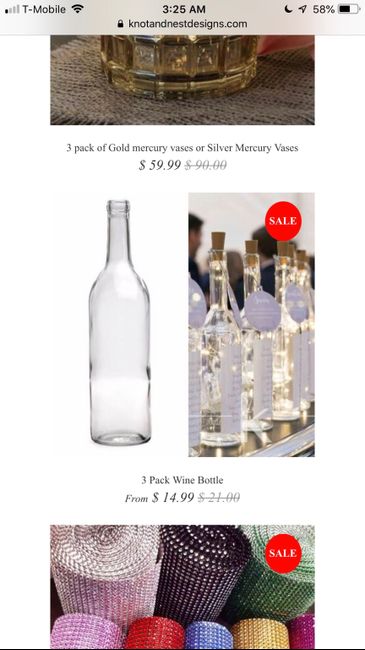 Adhesive wine bottle menus. 1