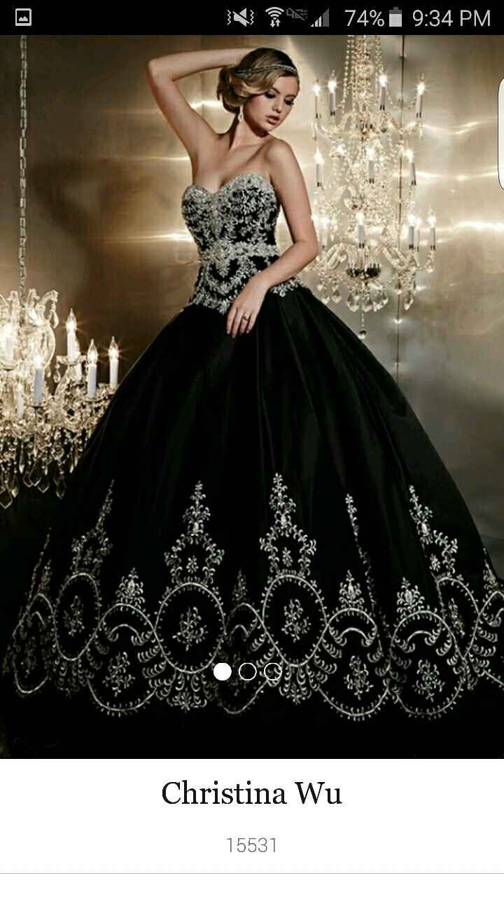 Wedding dress with color accents