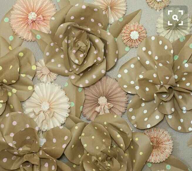 Paper Flowers are a big part of our decor...