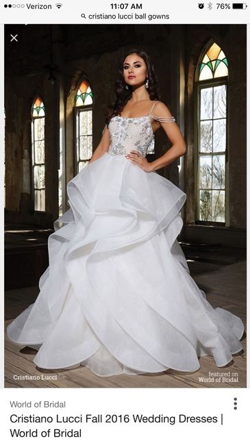 What was your least favorite wedding dress on you?