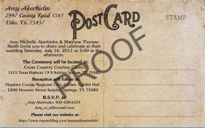 My DIY Invites! Postcard Style!