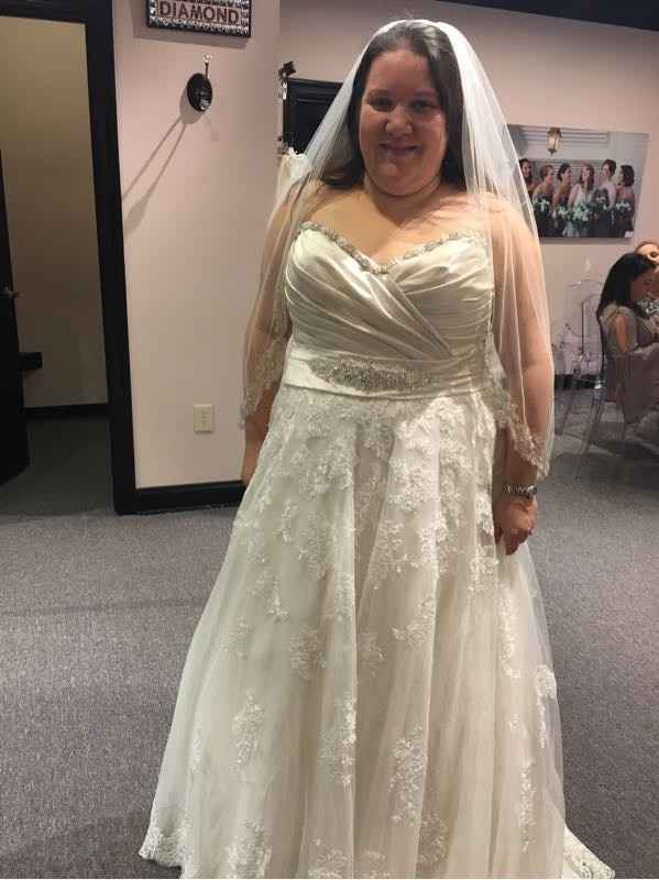 Please show me pictures of your a-line/off-shoulder wedding dresses. I'm a pear shape and struggling
