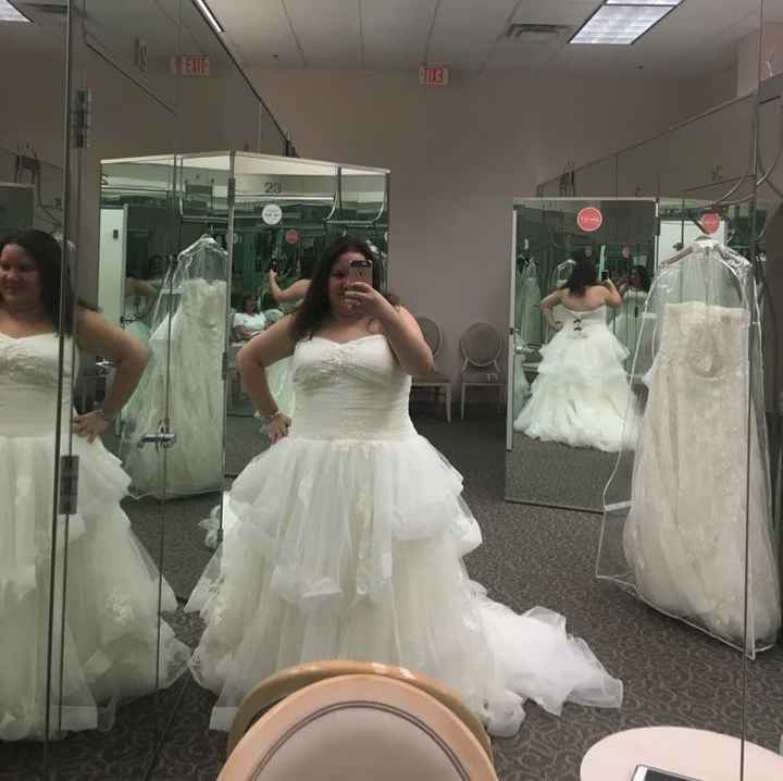What was your least favorite wedding dress on you?