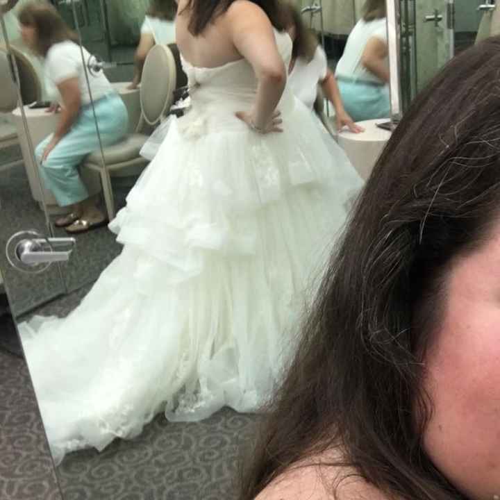 What was your least favorite wedding dress on you?