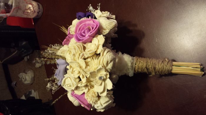 My DIY sola flower bouquet and centerpieces  *pic heavy