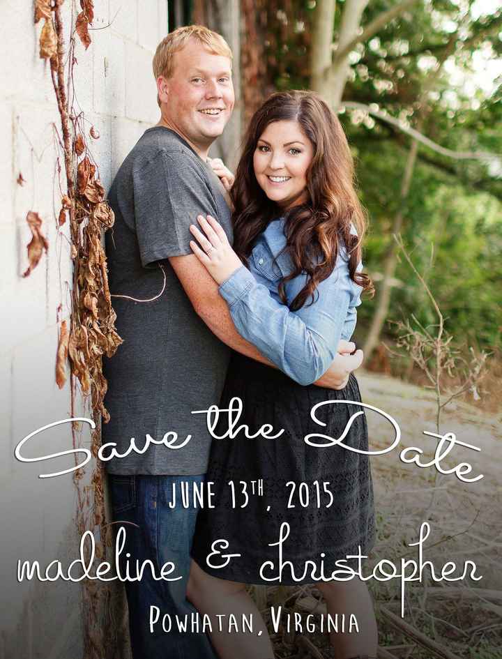 Let's see your save the dates!!