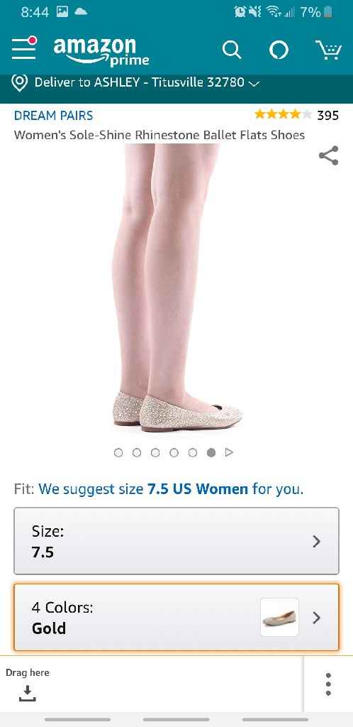 Crystal sparkling bridal flats - 1