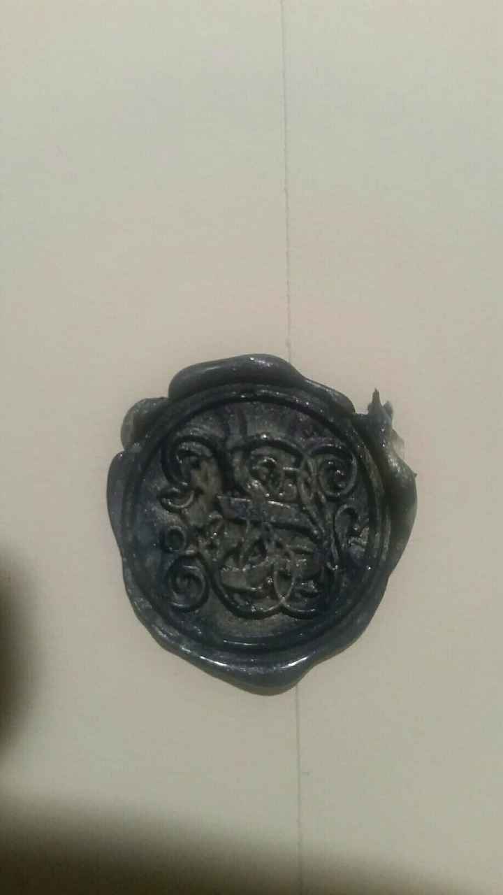 Wax seals on Save the Dates - 1