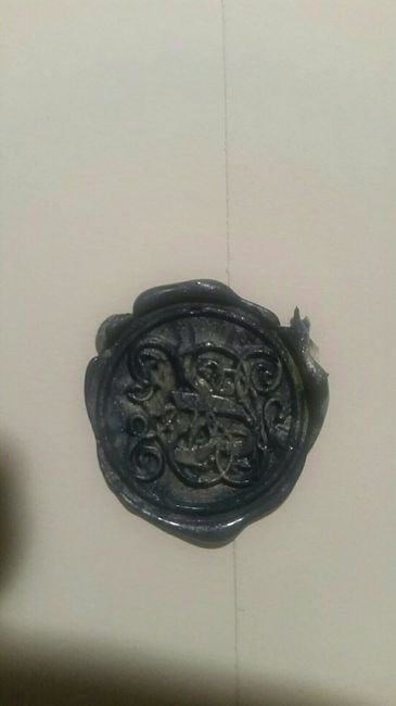 Wax seals on Save the Dates - 1