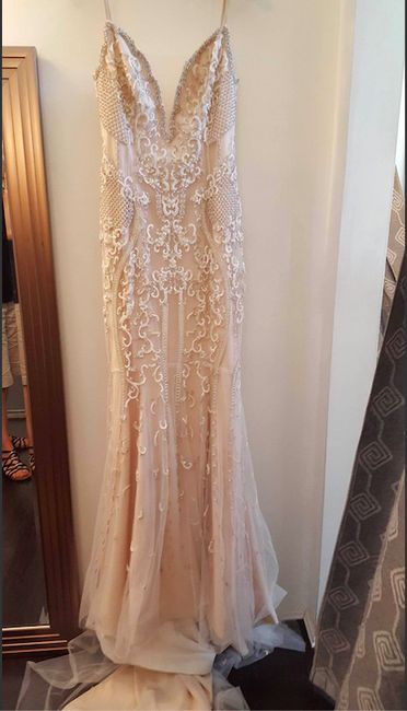 Insecure about my wedding dress because it isn’t completely white and is revealing at the top - 1