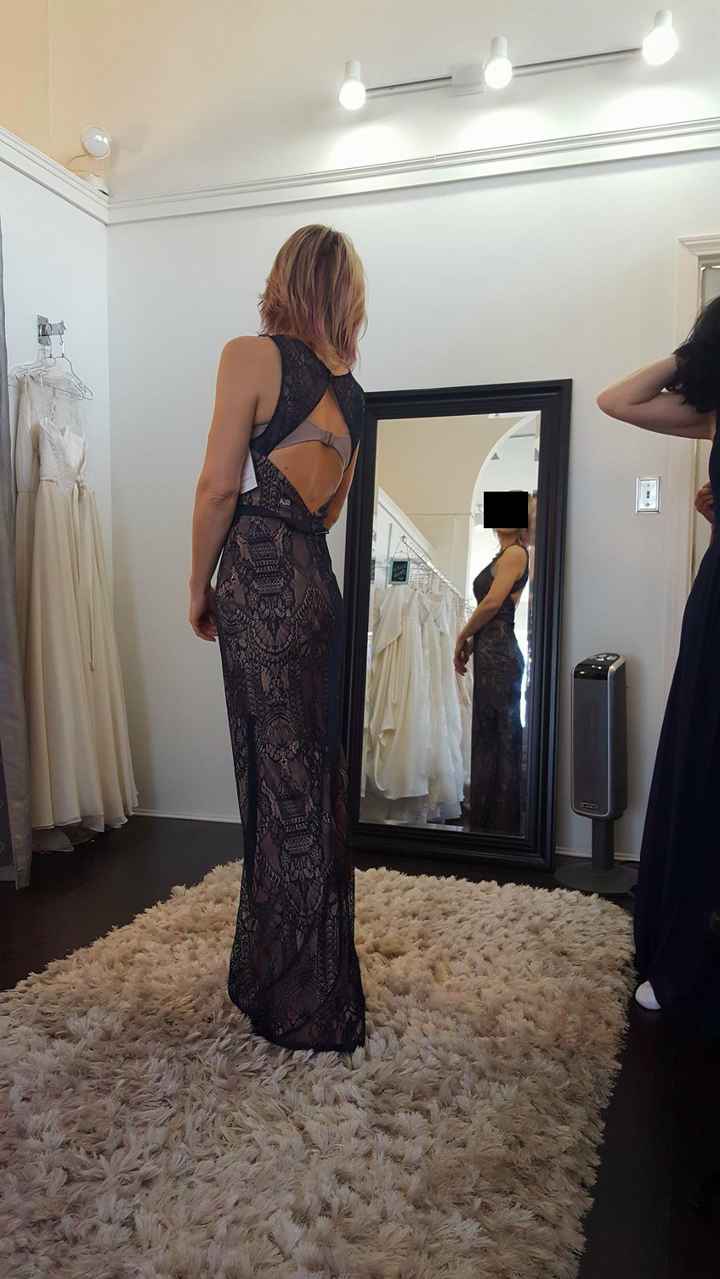 Back of lace dress
