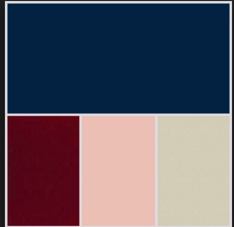 Navy, burgundy, blush, champagne