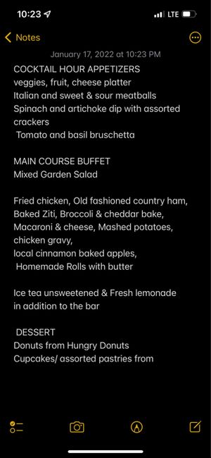 Thoughts on our dinner choices? 2