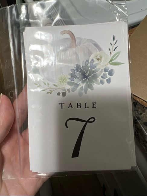 Table number ideas? 5