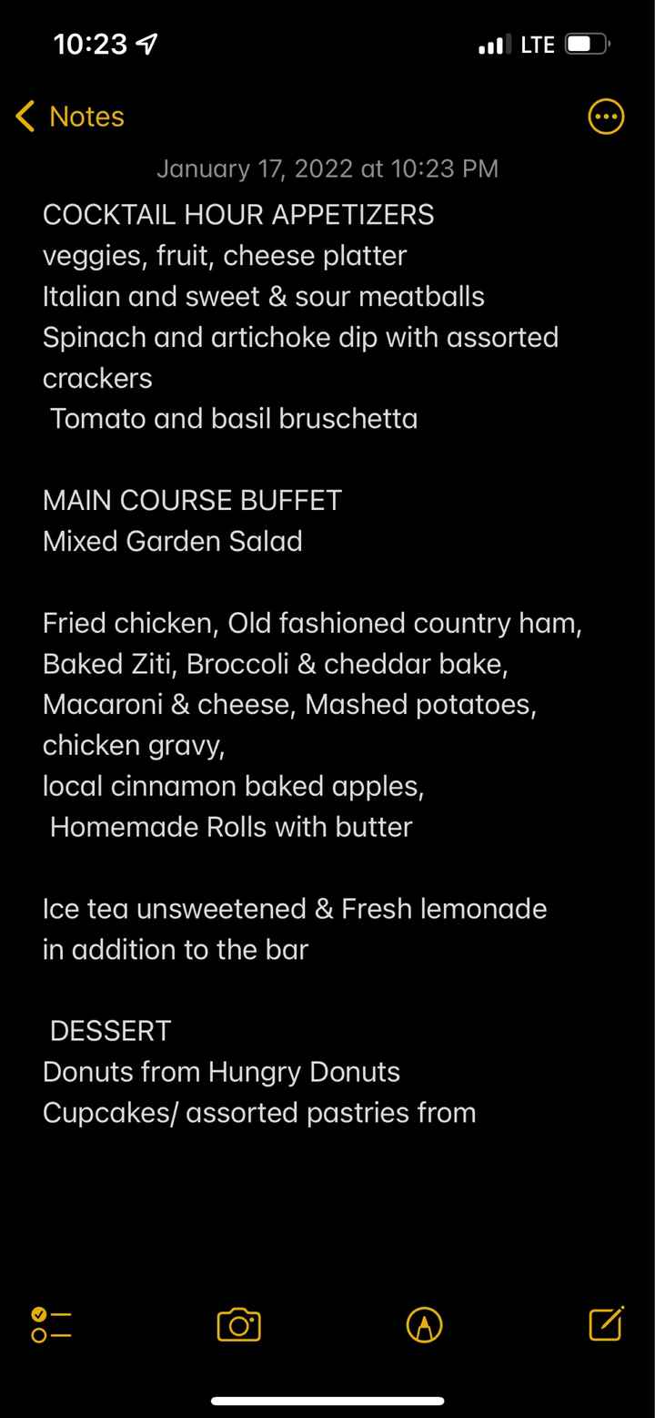 Thoughts on our dinner choices? - 1