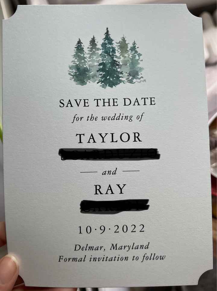 Save the date card design - 1