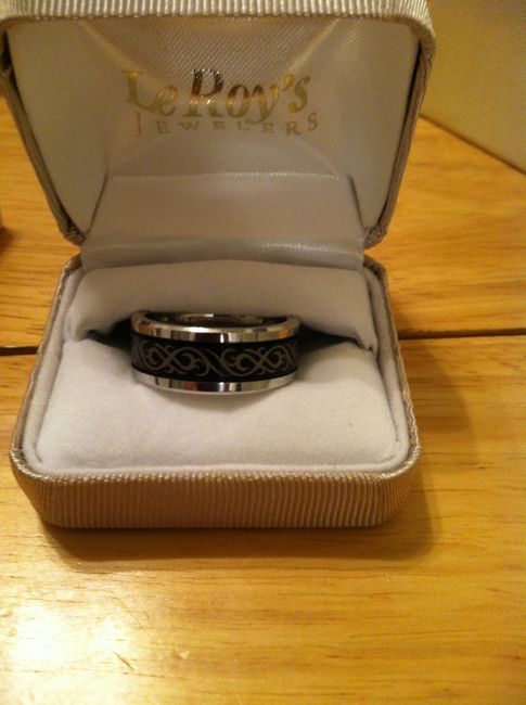 Woo!  We found him a ring.