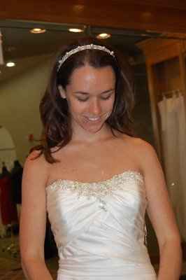 accesorize/dress up the bride