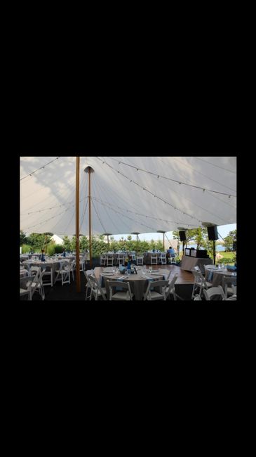 Outdoor reception,  table set up/lay out 9