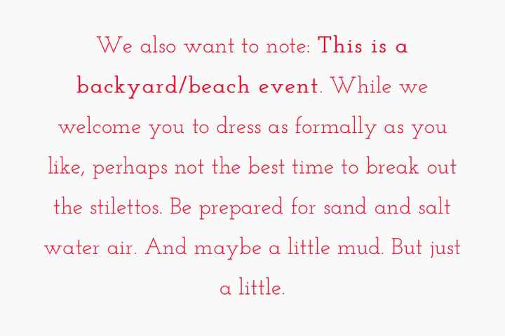 Message to guest about beach ceremony - 1