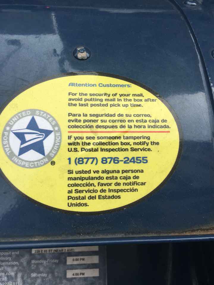 Drop in mailbox or hand to postal person? - 1