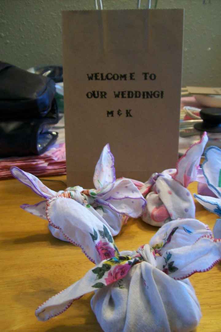 Welcome bags in Progress!! A DIY I never thought I'd see!!
