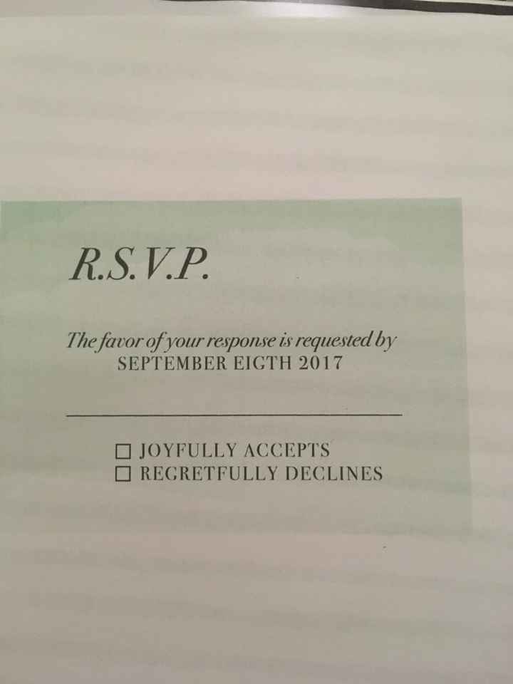 Appreciate your critique of my invitations!