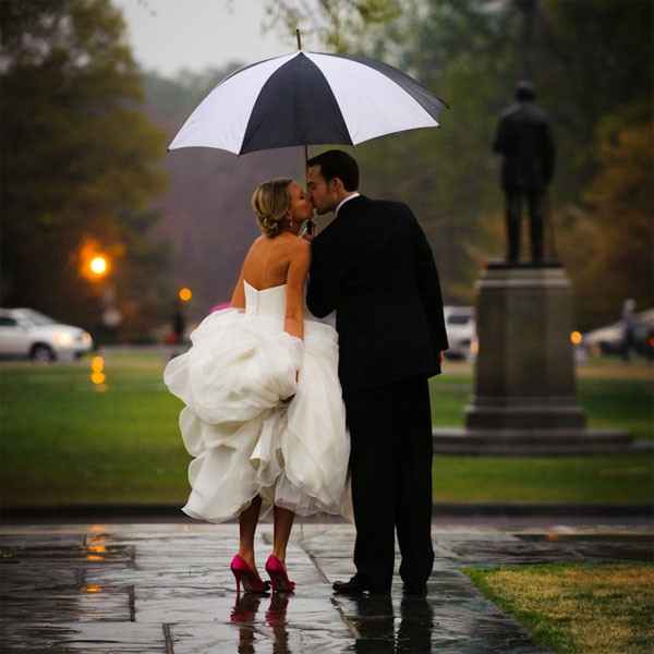 Rain on wedding day