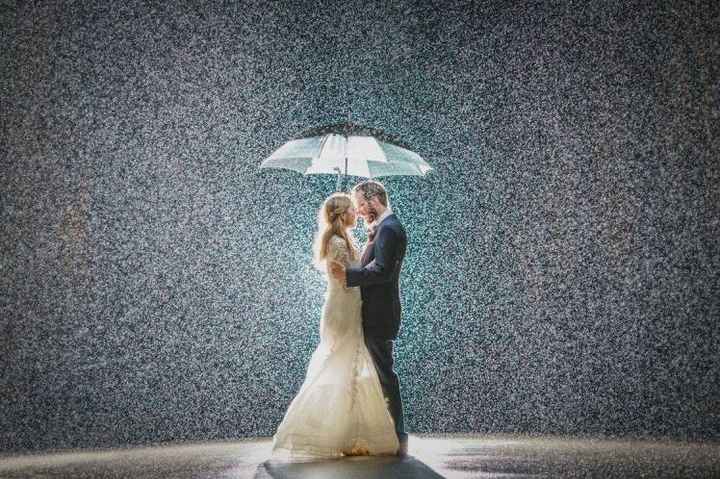 Rain on wedding day