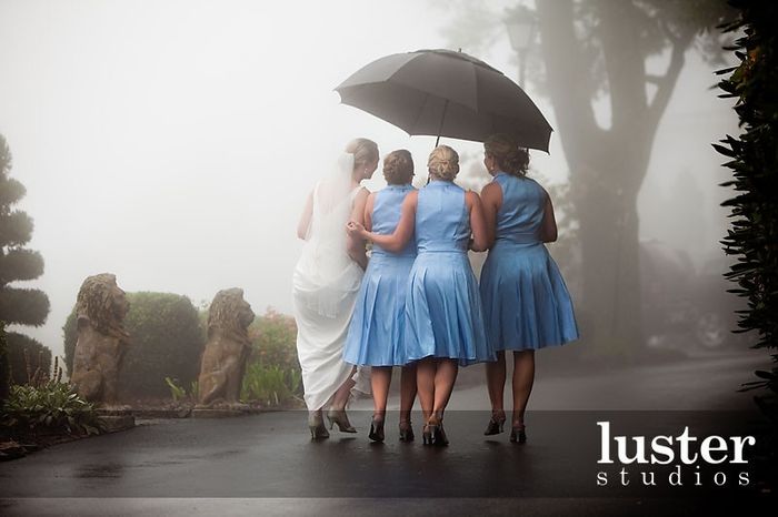 Rain on wedding day