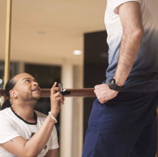 Reciting his speech.