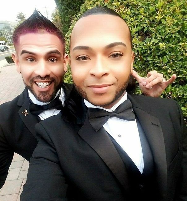 This is us at his Cousin's Wedding last year 