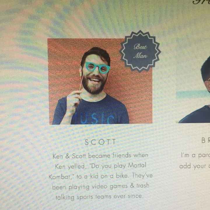 Wedding Website - wedding party