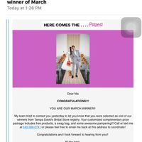 Has anyone else recieved this from Davids Bridal?