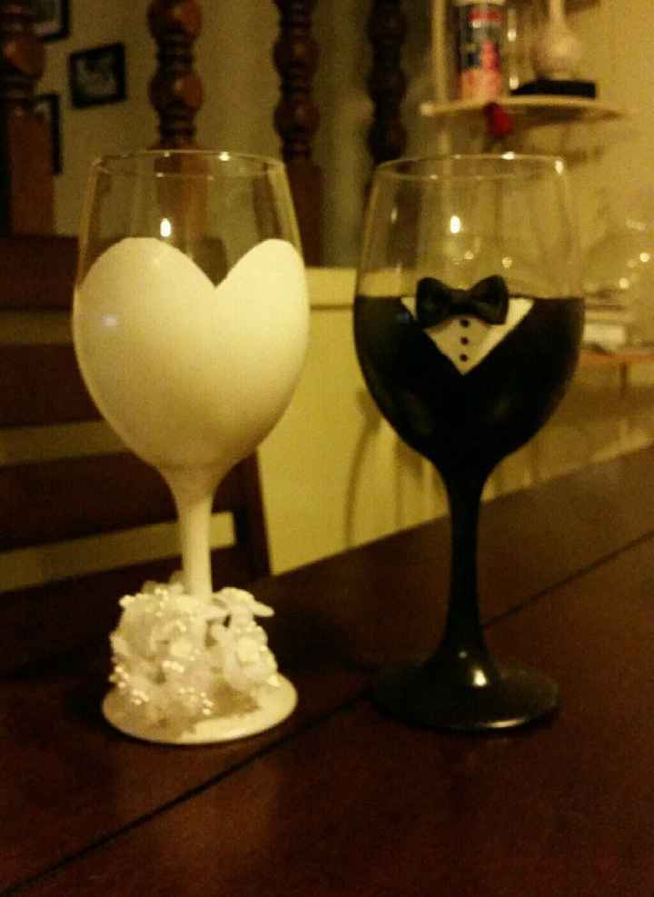 DIY painted wine glasses