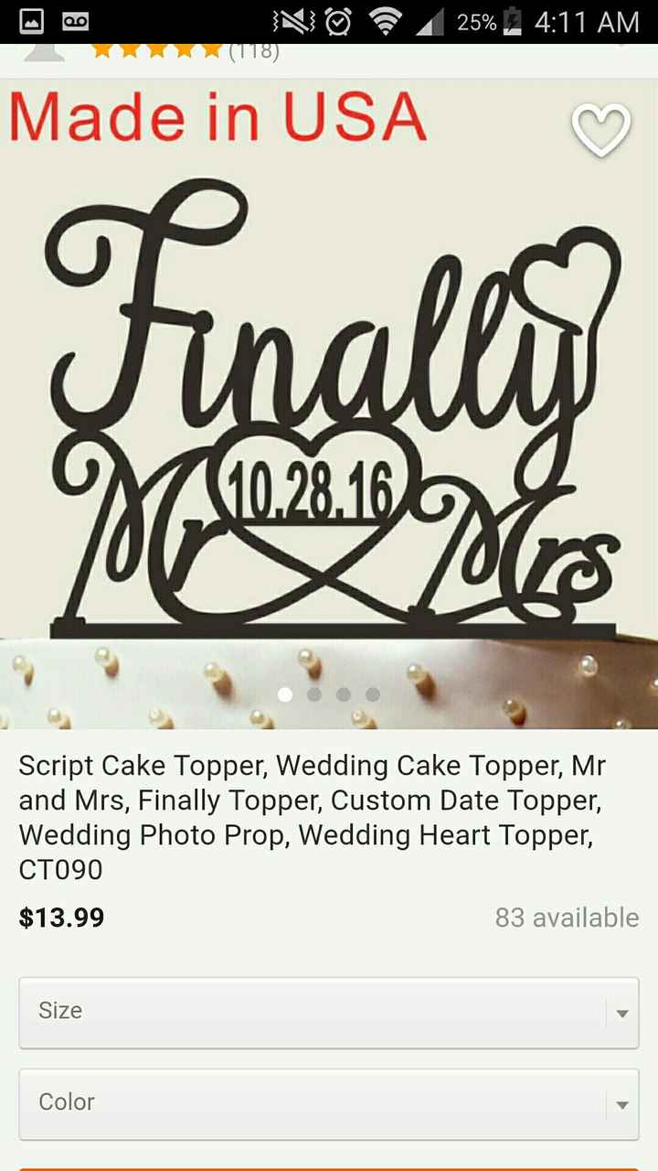 Cake topper
