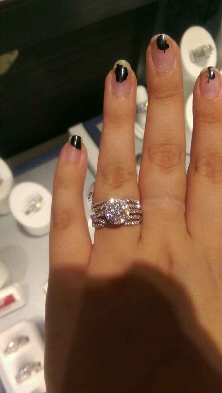 Ladies with halo rings, show me your straight wedding bands!