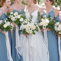 Dusty Blue/Steel Blue Bridesmaid Dresses - 1