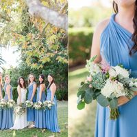 Dusty Blue/Steel Blue Bridesmaid Dresses - 2