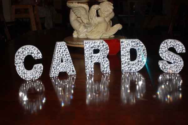 my blinged out cards sign