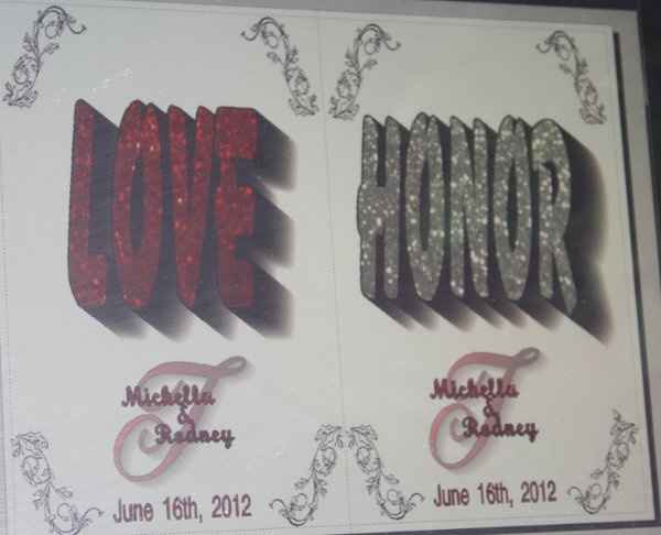 My table numbers, well names PICS